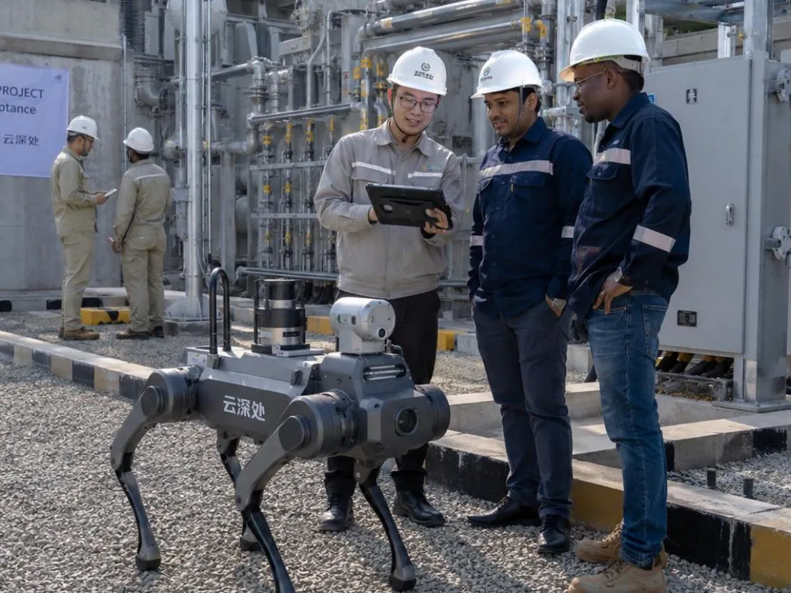 Quadruped robots delivered for energy-site inspection / 四足机器人在能源站巡检交付